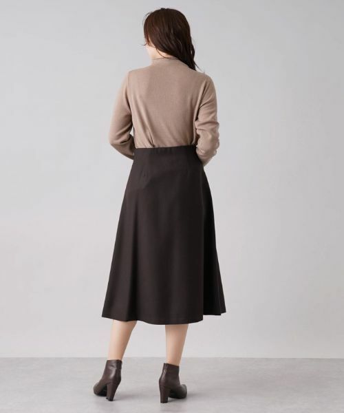 Leilian / レリアン ミニ・ひざ丈スカート | グレンチェック切替フレアスカート【Leilian WHITE LABEL】 | 詳細3