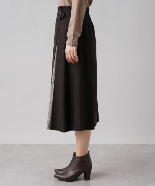 Leilian / レリアン ミニ・ひざ丈スカート | グレンチェック切替フレアスカート【Leilian WHITE LABEL】 | 詳細5