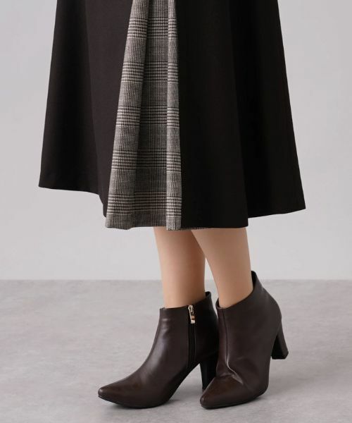 Leilian / レリアン ミニ・ひざ丈スカート | グレンチェック切替フレアスカート【Leilian WHITE LABEL】 | 詳細9