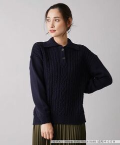 Leilian / レリアン ニット・セーター | 編地切替ニットプルオーバー