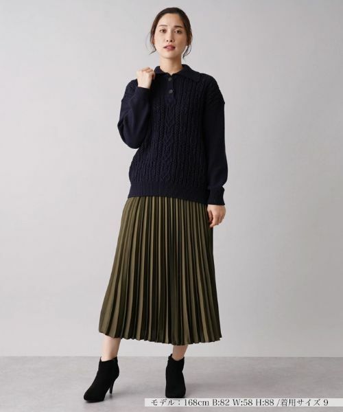 Leilian / レリアン ニット・セーター | 編地切替ニットプルオーバー | 詳細1