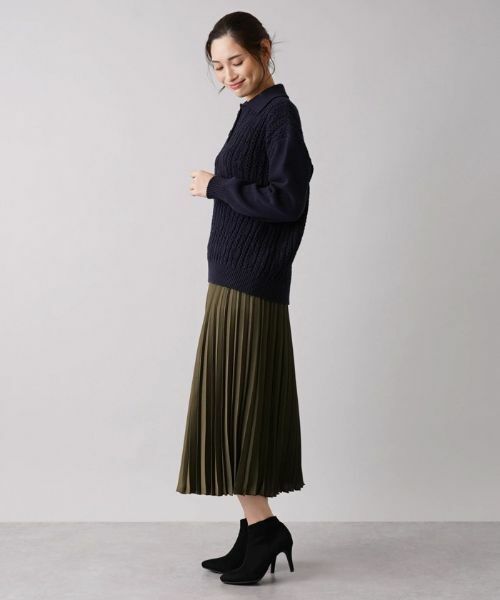 Leilian / レリアン ニット・セーター | 編地切替ニットプルオーバー | 詳細2