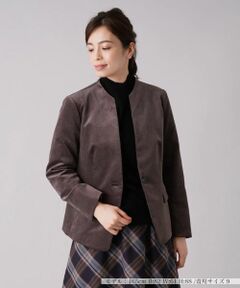 Leilian / レリアン テーラードジャケット | コーデュロイノーカラージャケット【REGGIANI】