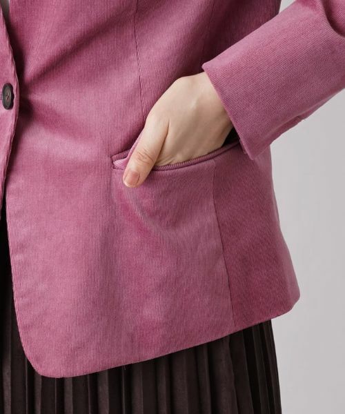 Leilian / レリアン テーラードジャケット | コーデュロイノーカラージャケット【REGGIANI】 | 詳細10