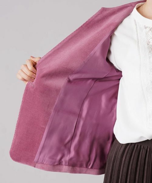 Leilian / レリアン テーラードジャケット | コーデュロイノーカラージャケット【REGGIANI】 | 詳細11