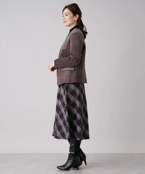 Leilian / レリアン テーラードジャケット | コーデュロイノーカラージャケット【REGGIANI】 | 詳細14