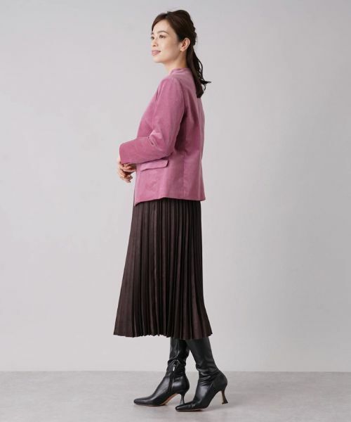 Leilian / レリアン テーラードジャケット | コーデュロイノーカラージャケット【REGGIANI】 | 詳細2