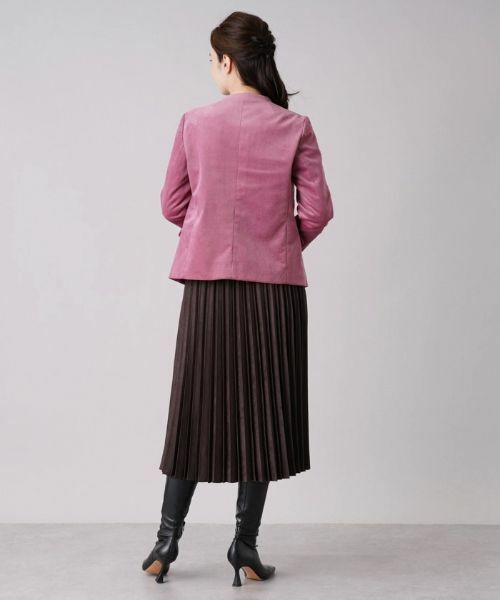 Leilian / レリアン テーラードジャケット | コーデュロイノーカラージャケット【REGGIANI】 | 詳細3