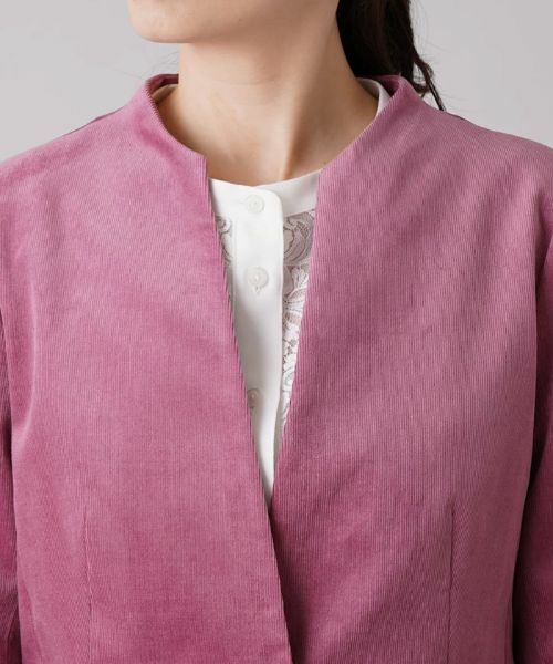 Leilian / レリアン テーラードジャケット | コーデュロイノーカラージャケット【REGGIANI】 | 詳細7