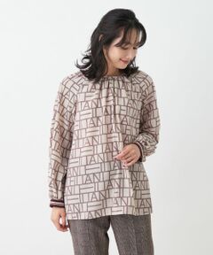 Leilian / レリアン シャツ・ブラウス | ロゴプリントチュニックブラウス【Leilian The Week】