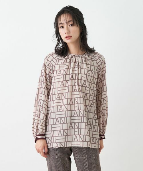 Leilian / レリアン シャツ・ブラウス | ロゴプリントチュニックブラウス【Leilian The Week】 | 詳細2