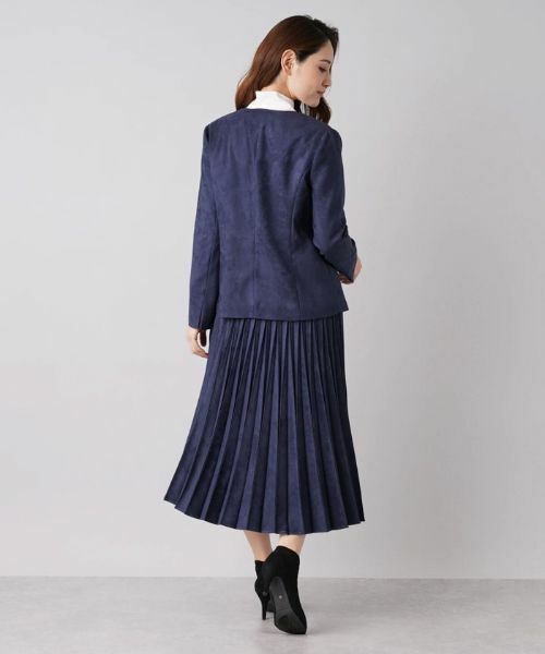 Leilian / レリアン テーラードジャケット | スエード調ノーカラージャケット | 詳細14