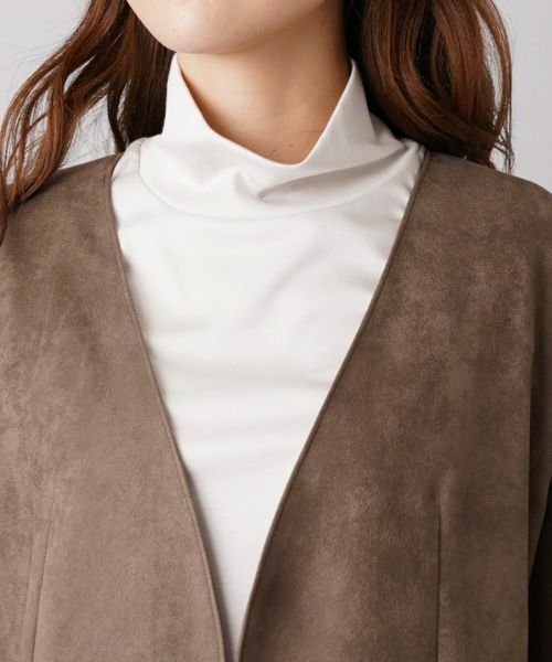 Leilian / レリアン テーラードジャケット | スエード調ノーカラージャケット | 詳細7
