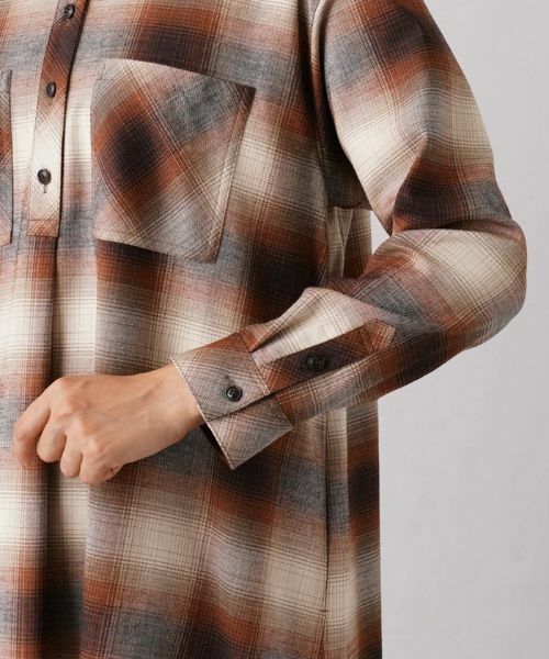 Leilian / レリアン ドレス | オンブレチェックシャツワンピース | 詳細10