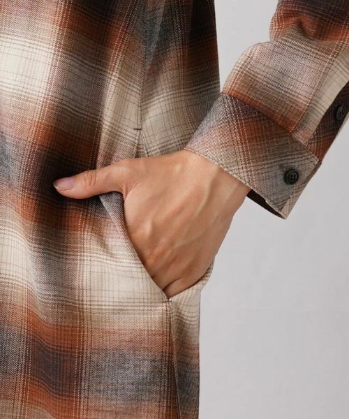 Leilian / レリアン ドレス | オンブレチェックシャツワンピース | 詳細11