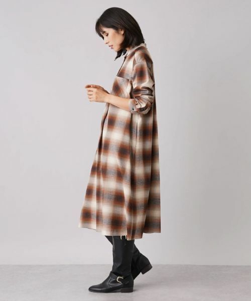 Leilian / レリアン ドレス | オンブレチェックシャツワンピース | 詳細2