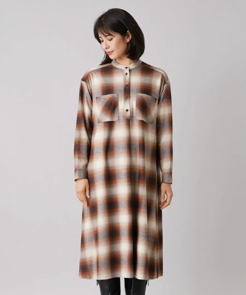 Leilian / レリアン ドレス | オンブレチェックシャツワンピース | 詳細4