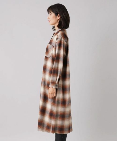 Leilian / レリアン ドレス | オンブレチェックシャツワンピース | 詳細5
