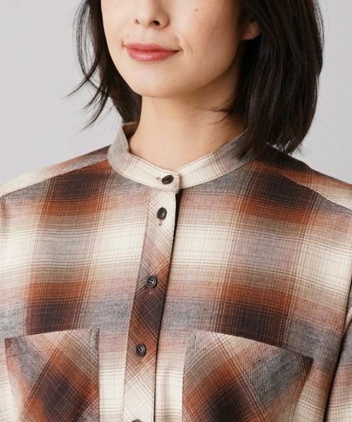 Leilian / レリアン ドレス | オンブレチェックシャツワンピース | 詳細7