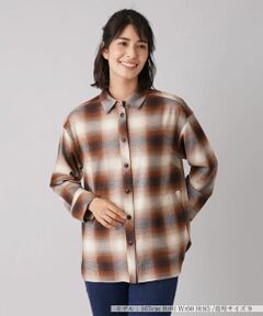 Leilian / レリアン シャツ・ブラウス | オンブレチェックオーバーシャツ