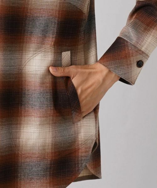 Leilian / レリアン シャツ・ブラウス | オンブレチェックオーバーシャツ | 詳細10
