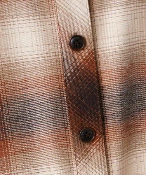 Leilian / レリアン シャツ・ブラウス | オンブレチェックオーバーシャツ | 詳細12