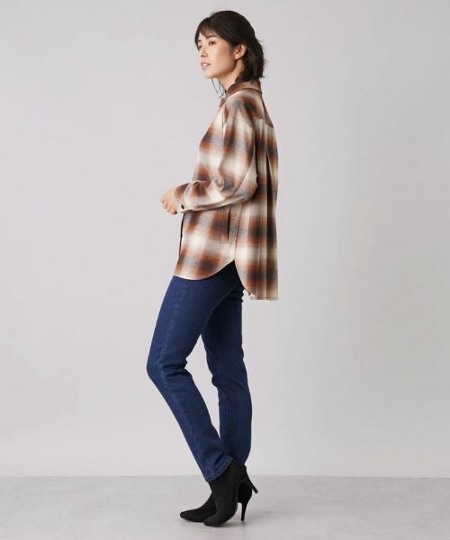 Leilian / レリアン シャツ・ブラウス | オンブレチェックオーバーシャツ | 詳細2