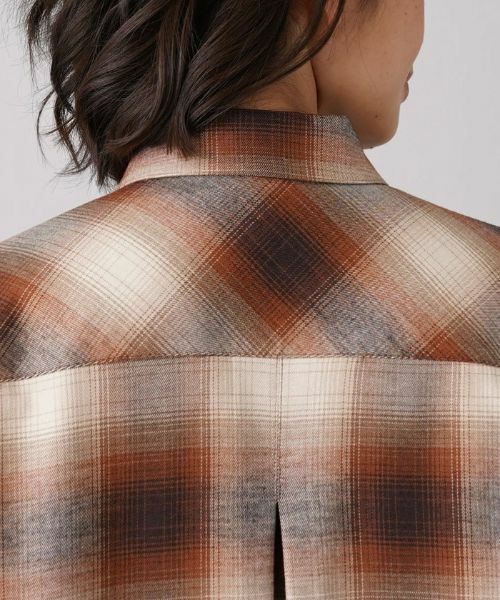 Leilian / レリアン シャツ・ブラウス | オンブレチェックオーバーシャツ | 詳細8
