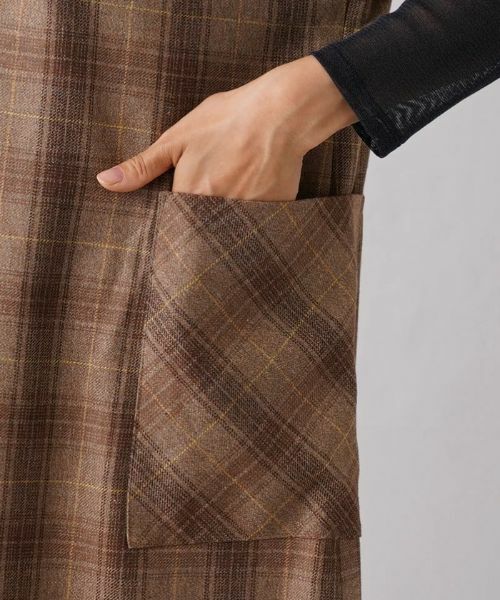 Leilian / レリアン ロング・マキシ丈ワンピース | チェック柄ミディワンピース | 詳細10