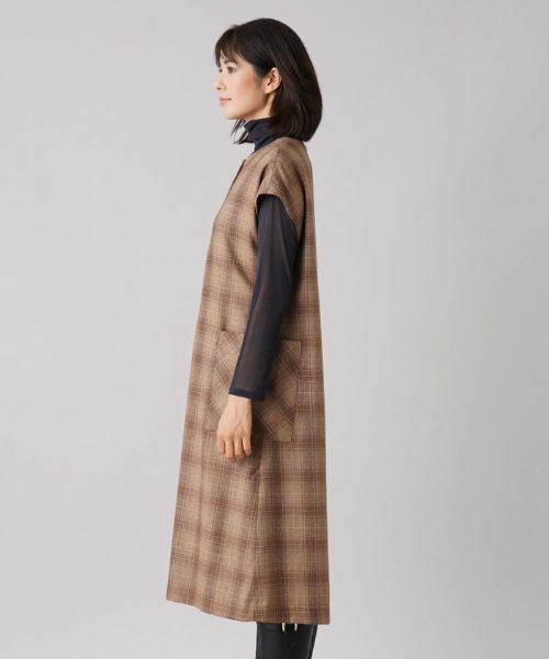 Leilian / レリアン ロング・マキシ丈ワンピース | チェック柄ミディワンピース | 詳細5