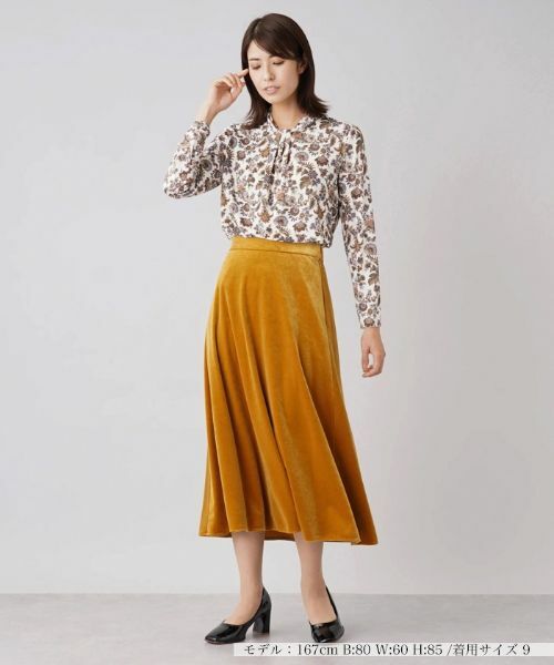 Leilian / レリアン ミニ・ひざ丈スカート | ロングベロアスカート | 詳細1