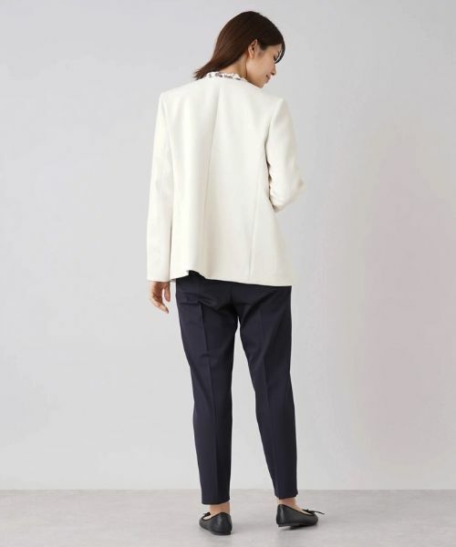 Leilian / レリアン テーラードジャケット | ノーカラーショートコート【my perfect wardrobe】 | 詳細6