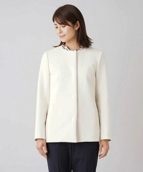 Leilian / レリアン テーラードジャケット | ノーカラーショートコート【my perfect wardrobe】 | 詳細7