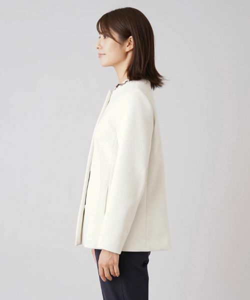 Leilian / レリアン テーラードジャケット | ノーカラーショートコート【my perfect wardrobe】 | 詳細8