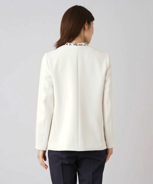 Leilian / レリアン テーラードジャケット | ノーカラーショートコート【my perfect wardrobe】 | 詳細9