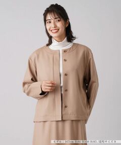 Leilian / レリアン テーラードジャケット | 比翼ノーカラージャケット【my perfect wardrobe】