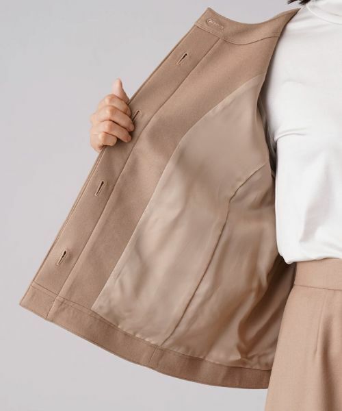 Leilian / レリアン テーラードジャケット | 比翼ノーカラージャケット【my perfect wardrobe】 | 詳細11