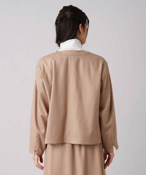 Leilian / レリアン テーラードジャケット | 比翼ノーカラージャケット【my perfect wardrobe】 | 詳細6