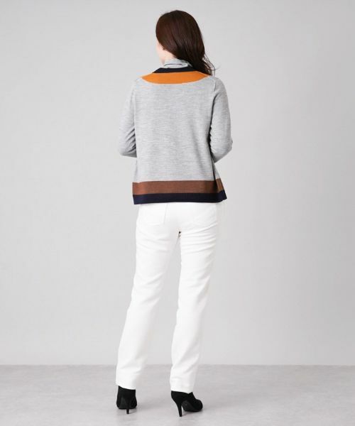 Leilian / レリアン カーディガン・ボレロ | 配色Vネックニットカーディガン | 詳細13