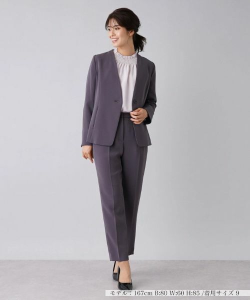 Leilian / レリアン テーラードジャケット | 【セットアップ対応商品】Vネックジャケット | 詳細1