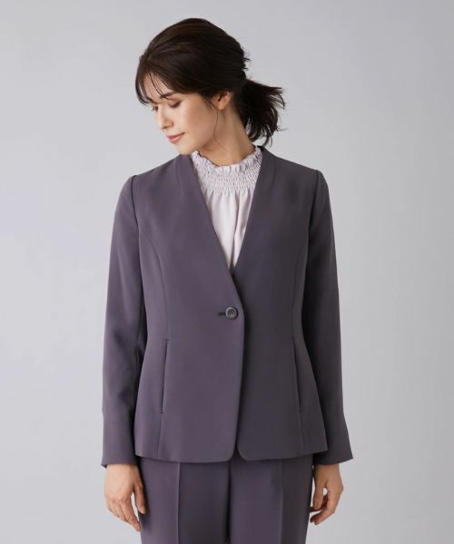 Leilian / レリアン テーラードジャケット | 【セットアップ対応商品】Vネックジャケット | 詳細4