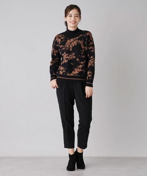 Leilian / レリアン ニット・セーター | 柄編みハイネックニット【SHE'S SO】 | 詳細1