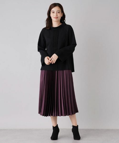 Leilian / レリアン カットソー | フリル切替ハイネックカットソー | 詳細11