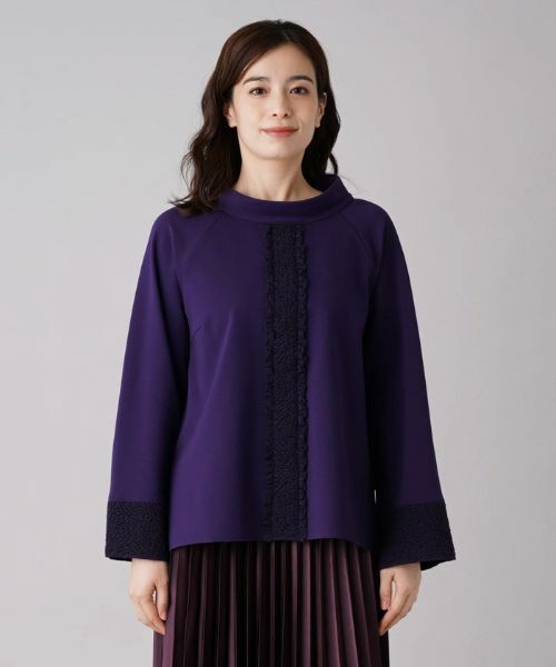 Leilian / レリアン カットソー | フリル切替ハイネックカットソー | 詳細4