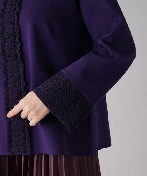 Leilian / レリアン カットソー | フリル切替ハイネックカットソー | 詳細9