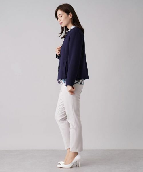 Leilian / レリアン テーラードジャケット | ノーカラージャケット【ROCHAS Premiere】 | 詳細2