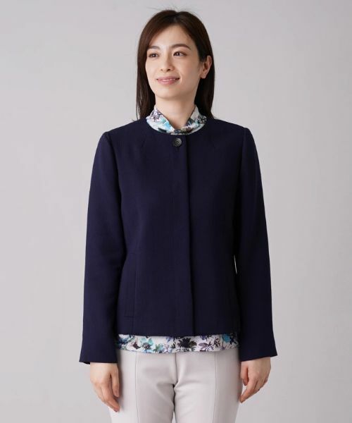 Leilian / レリアン テーラードジャケット | ノーカラージャケット【ROCHAS Premiere】 | 詳細4