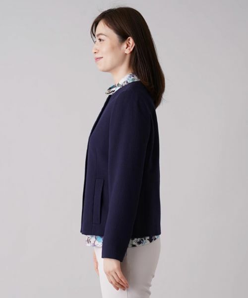 Leilian / レリアン テーラードジャケット | ノーカラージャケット【ROCHAS Premiere】 | 詳細5