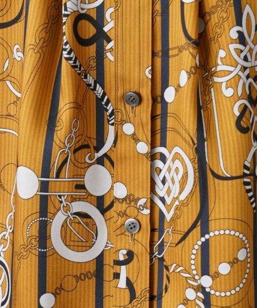 Leilian / レリアン シャツ・ブラウス | 総柄プリントバンドカラーブラウス【ROCHAS Premiere】【RATTI】 | 詳細11