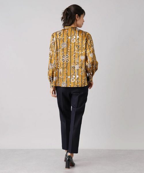 Leilian / レリアン シャツ・ブラウス | 総柄プリントバンドカラーブラウス【ROCHAS Premiere】【RATTI】 | 詳細3